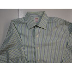 Brooks Brothers 346 Shirt Mens 16 2/3 Multicolor‎ Striped Button Up Long Sleeve